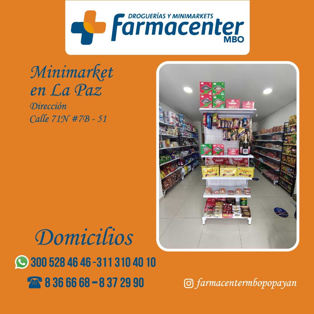 Bienvenidos A Su Droguería Farmacenter Virtual MBO