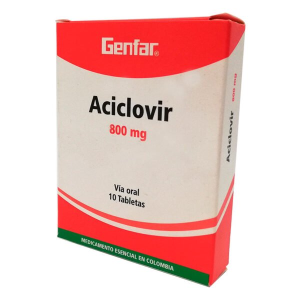 Aciclovir 800 Mg 10 Tabletas GF | Droguerías MBO